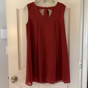 XXS rust colored baby doll fit dress.